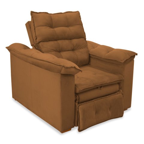 Poltrona do Papai Confortável Reclinável e Retrátil:terracota