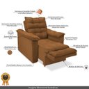 Ver imagem 6 de Poltrona do Papai Confortável Reclinável e Retrátil:terracota