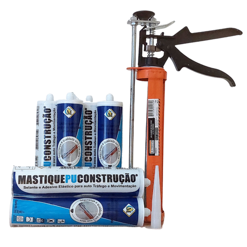 Mastique® PU Construção Original (Kit 6 Tubos + Aplicador)