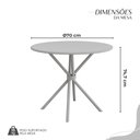 Ver imagem 3 de Conjunto Mesa Rendonda 4 Cadeiras Imbuia Rio Branco/Marrom