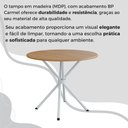 Ver mais imagens de Conjunto Mesa Rendonda 4 Cadeiras Imbuia Rio Branco/Marrom