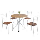 Ver imagem 2 de Conjunto Mesa Rendonda 4 Cadeiras Imbuia Rio 