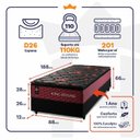 Ver imagem 4 de Conjunto Cama Box c/ Molas Ensacadas Toronto Vermelho Solteiro 88x188x66