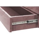 Ver imagem 3 de Recamier Puff Baú Sapateira com Gaveta 1,38cm para Cama Box Padrão - Rose Claro