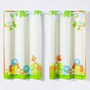 Ver imagem 1 de Cortina Kids Infantil 2,00M X 1,30M Bichinhos Safari Verde