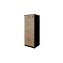 Ver imagem 1 de Armário Escritório Arquivo 4 Pastas 46,5 Macadamia Preto