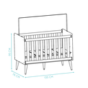 Ver imagem 6 de Quarto de Bebê Berço + Cômoda + Guarda Roupa Retrô Branco Theo Madeira