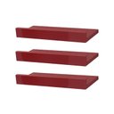 Ver imagem 1 de Kit 3 Prateleiras Porta Quadros 40 X 15cm Vermelha Suporte Invisível