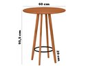 Ver mais imagens de Conjunto Mesa Banquetas Alta Magic Luxo Puff Madeira Maciça Bistro Sala e Cozinha Hall Cor Nature