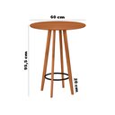 Ver mais imagens de Conjunto Mesa Banquetas Alta Magic Luxo Puff Madeira Maciça Bistro Sala e Cozinha Hall Cor Nature