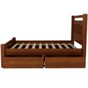 Ver mais imagens de Cama Casal Queen Madeira Maciça com 2 Gavetas 160cm Escócia B07 Avelã - Lyam Decor