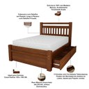 Ver imagem 6 de Cama Casal Queen Madeira Maciça com 2 Gavetas 160cm Escócia B07 Avelã - Lyam Decor