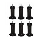 Ver imagem 1 de Kit com 6 Pés para Cama Box ou Baú Plástico Ultra Resistente Varian Preto 13cm Altura