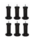 Ver imagem 1 de Kit com 6 Pés para Cama Box ou Baú Plástico Ultra Resistente Varian Preto 13cm Altura