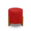 Ver imagem 3 de Banqueta Puff Thor Luxo Madeira Maciça:vermelho