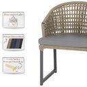 Ver imagem 4 de 1 Cadeira Noronha Aluminio Micro Pintura Preta, Tr. Telinha Corda Nautica Rami, Estofado - Grafite