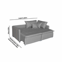 Ver imagem 2 de Sofá Cama Dubai 4 Lugares 1,80m Retrátil e Reclinável | Conforto e Design Moderno de Casa Estofados
