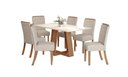 Ver imagem 1 de Mesa Jantar Lins 160 6 Cadeiras Malu Linho - Henn