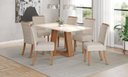 Ver imagem 2 de Mesa Jantar Lins 160 6 Cadeiras Malu Linho - Henn