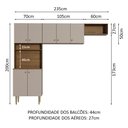 Ver imagem 4 de Kit Área de Serviço Lavanderia 235cm Rustic/crema Gourmet Madesa