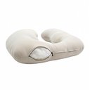 Ver imagem 2 de Almofada Travesseiro de Corpo Gestante Relaxante Isa Grande Macia Veludo Bege Claro - Abmaza