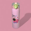 Ver imagem 1 de Garrafa Térmica Tr-012 550ml Infantil em Alumínio com Canudo:Rosa