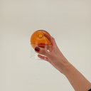 Ver imagem 3 de Vaso Decorativo de Vidro Âmbar 10x10x10cm Enfeite Sala Mesa Estante Aparador