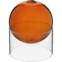 Ver imagem 1 de Vaso Decorativo Enfeite Esfera com Suporte Vidro 10x10 Âmbar