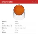 Ver imagem 6 de Vaso Decorativo de Vidro Âmbar 10x10x10cm Enfeite Sala Mesa Estante Aparador