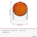 Ver imagem 7 de Vaso Decorativo de Vidro Âmbar 10x10x10cm Enfeite Sala Mesa Estante Aparador