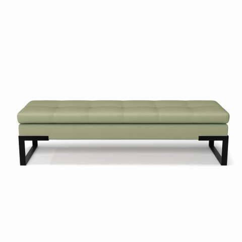 Recamier Verner Verde Dominic Estilo Industrial Base Preto Fosco - 1,20m - Casore