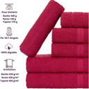 Ver imagem 4 de Jogo de Toalhas Gigante Itália Soft 2 Banhão + 2 Rosto + 2 Tapete Luxo 100% Algodão - Rosa