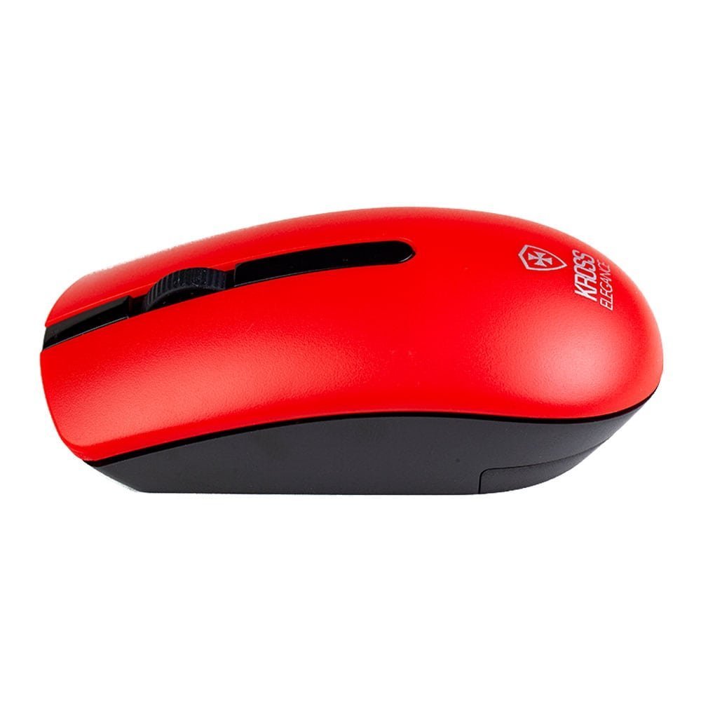 Mouse s/Fio Kross Recarregável USB 1600 DPI Vermelho KE-M315 - 4
