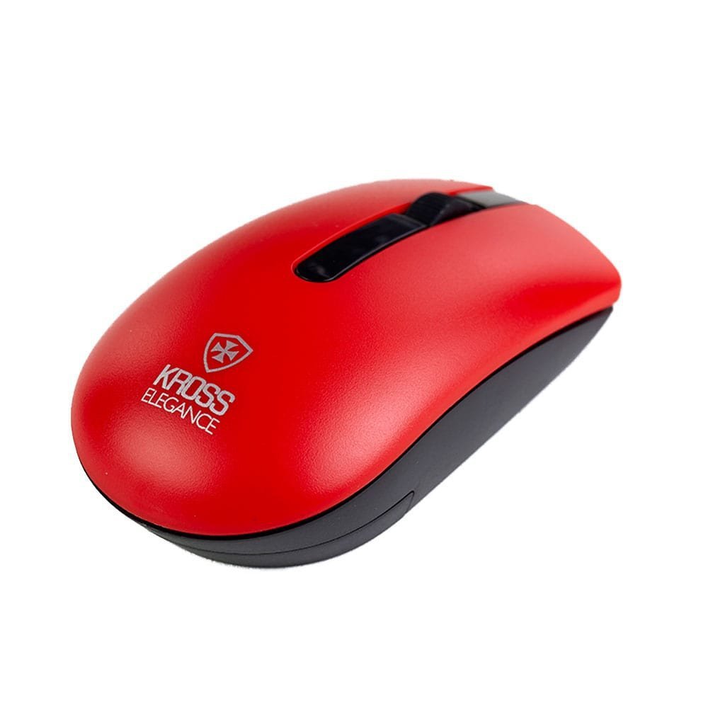 Mouse s/Fio Kross Recarregável USB 1600 DPI Vermelho KE-M315 - 2