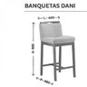 Banqueta Madeira Maciça Dani - 3