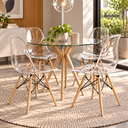 Ver imagem 2 de Kit com 4 Cadeiras Eames Pés de Madeira Transparente