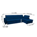 Ver imagem 2 de Sofá Istambul 3.80x2.10m Retrátil e Reclinável com Chaise - Azul