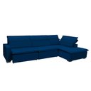 Ver imagem 3 de Sofá Istambul 3.80x2.10m Retrátil e Reclinável com Chaise - Azul