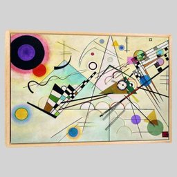 Quadro Kandinsky Composição Viii Tela Moldura Bege 95X63Cm - 1