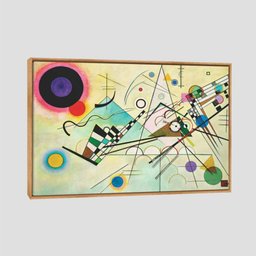 Quadro Kandinsky Composição Viii Tela Moldura Bege 95X63Cm - 2