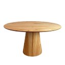 Ver imagem 1 de Mesa de Jantar Cone Oval 140x90 Cm Tampo Cinamomo Base Cinamomo Personal Decor Marrom