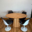 Ver imagem 5 de Mesa de Jantar Cone Oval 140x90 Cm Tampo Cinamomo Base Cinamomo Personal Decor Marrom