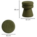 Ver imagem 3 de Puff Organico Cave 48x42 cm Base Giratoria Linho Color Trend Tca 307 Moll