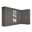 Ver imagem 2 de Guarda-roupa Modulado de Canto com Puxadores Mdf e Espelho Paris