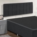 Ver imagem 2 de Base Cama Box Casal com Bau 1,38x1,88 Mts Valentina Vilajo: Suede Preto