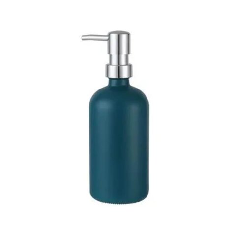 Dispenser de Sabonete Líquido Azul e Cromado 7,5 X 22cm - D1118 - Dolce Home