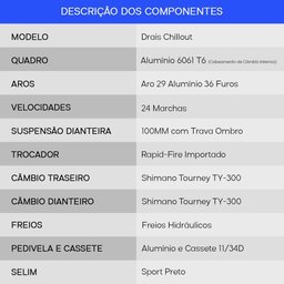 Bicicleta Aro 29 Drais 24v Chillout Shimano Tourney Pink/Roxo 15" - 351 - 6