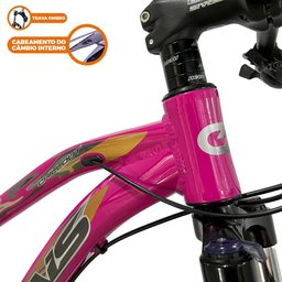 Bicicleta Aro 29 Drais 24v Chillout Shimano Tourney Pink/Roxo 15" - 351 - 3