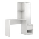 Ver imagem 4 de Mesa Escrivaninha Home Office com Armario Quarto Sala Escritorio Estante Livros Morada Cor Branco