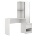 Ver imagem 4 de Mesa Escrivaninha Home Office com Armario Quarto Sala Escritorio Estante Livros Morada Cor Branco